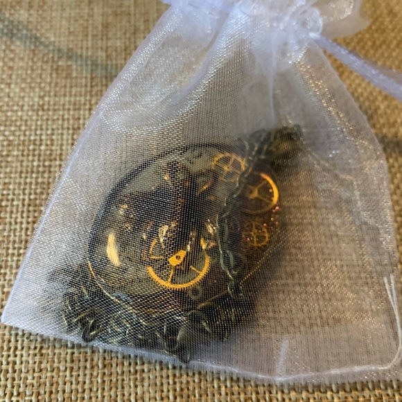 Bee Steam Punk Vintage Watch Face Gears Necklace Homemade - Picture 8 of 9